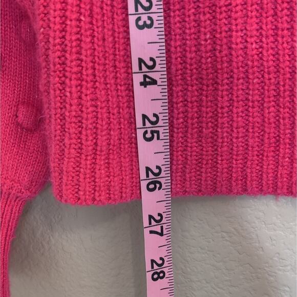 Vince Camuto Pink‎ Magenta Knit Sweater Bobble Stitch Puff Sleeve Ladies Small - Picture 9 of 15